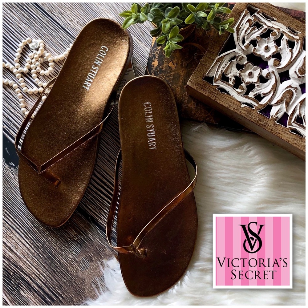 NWOT Sz 8.5 Colin Stuart Arched Copper Flip Flops